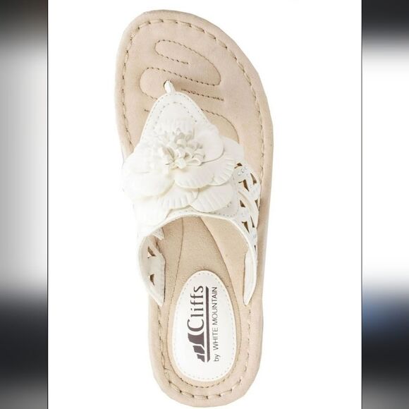 BRAND CLIFFS by White MOUNTAIN WOMEN CYNTHIA DRESSY FLORAL  DESIGN THONG SANDAL - Picture 14 of 14